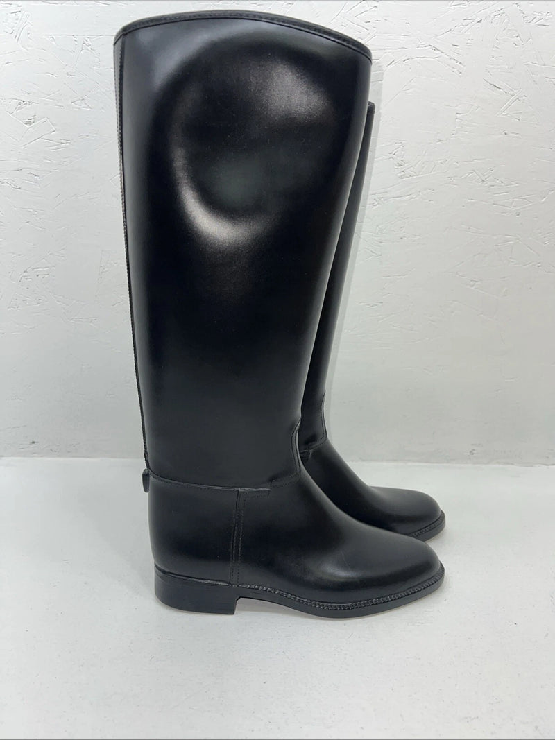 New Women’s Black Derby English Boots.  37 6 M. 12-1