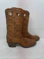 New Youth Brown Texas Brand Cowboy Boots. 2841 3.5 3 1/2 D. 24-142