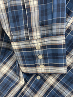New Men’s ELY Cattleman Blue Long Sleeve Pearl Snap 3XL E-29
