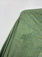 New Men’s Panhandle Slim Green Plaid Long Sleeve Pearl Snap Size 12 KK-61
