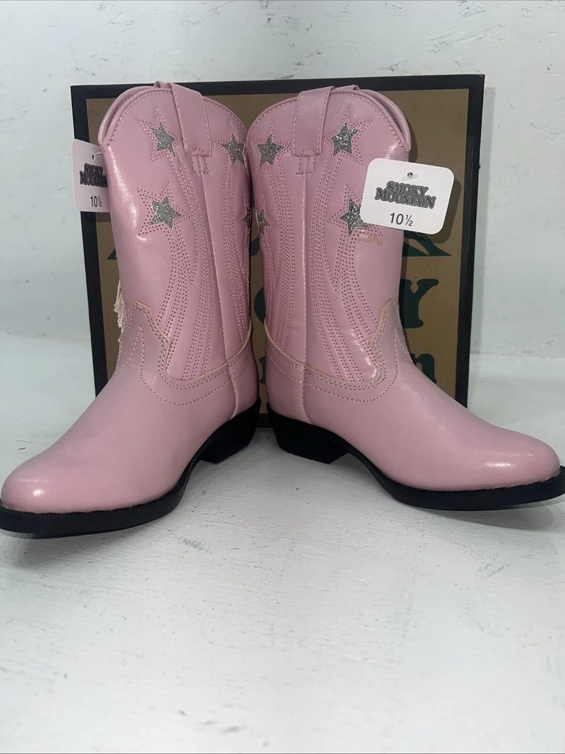 New Children’s Pink Smoky Mountain Cowboy Boots. 1058JC  10.5 10 1/2. 24-50