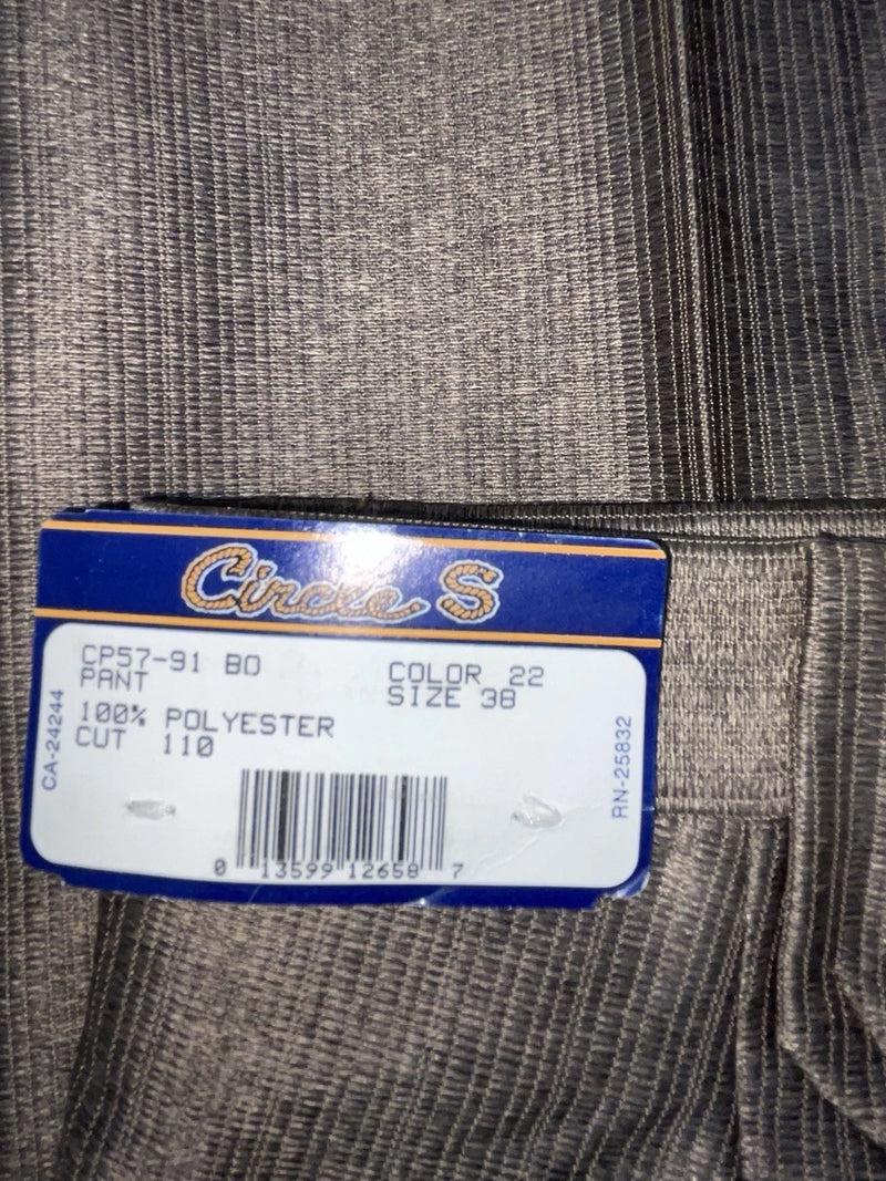 New Vintage Brown Circle S Polyester Pants #CP5791 SS-7