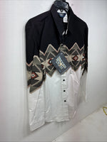 New Women’s Brooks & Dunn Western Design Long Sleeve Button Up Medium YY-113