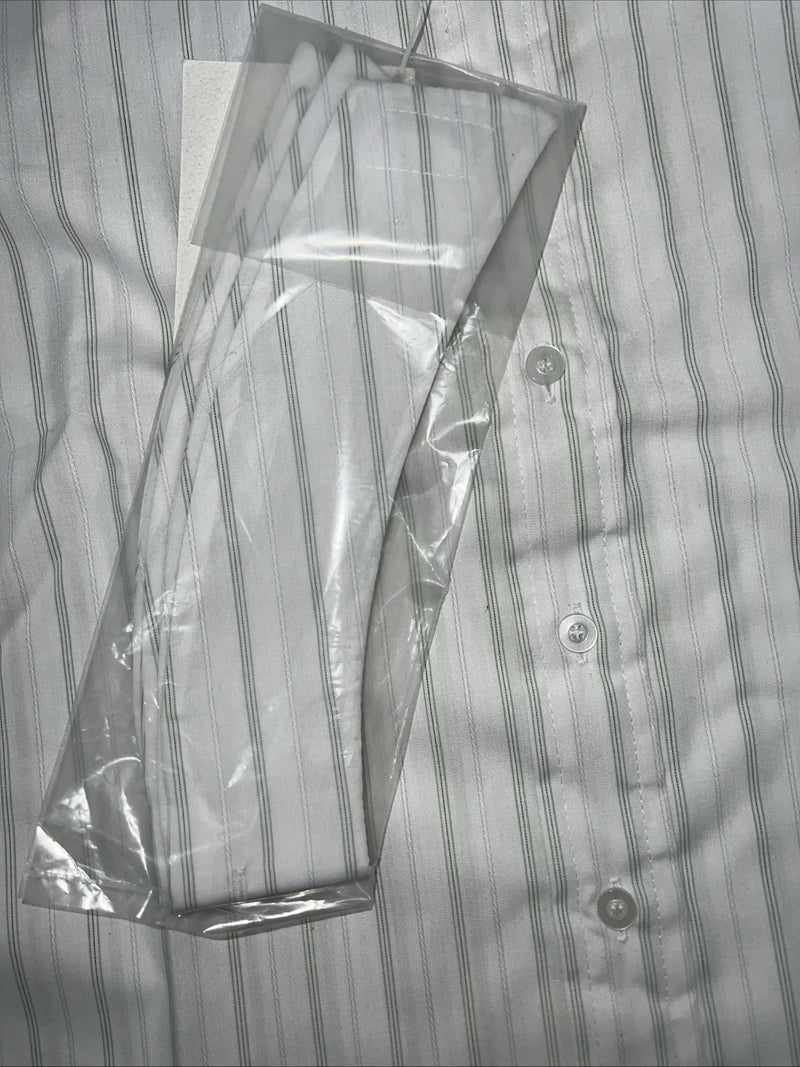 New Women’s Green Stripped On Course English Fitted Riding Shirt. Large G-20 