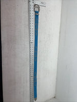 New Blue Genuine Leather Silver Bling XL Belt #N3431617 Z-30
