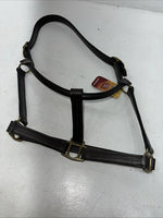 New Tough 1 Genuine Leather Brown Track Horse Halter #44-2046 W-49