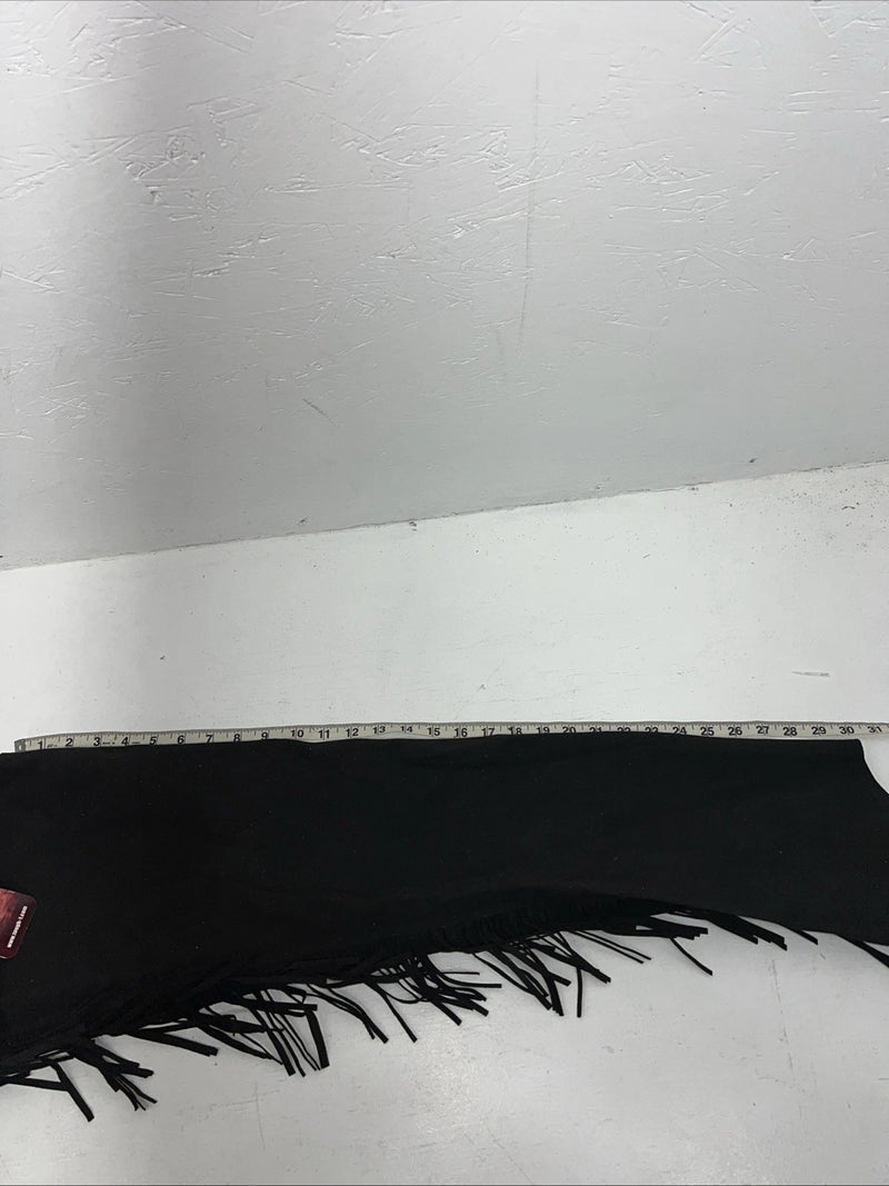 New Black Tough 1 Show Chaps With Fringe Adjustable Waist 40” N-32