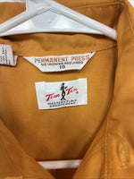 New Women’s Tem Tex Orange Long Sleeve Pearl Snap Size 10 MM-16