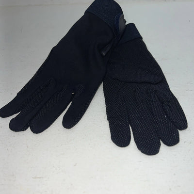 New Navy Blue Cross Country Cotton Pebble Riding Gloves Large E-504