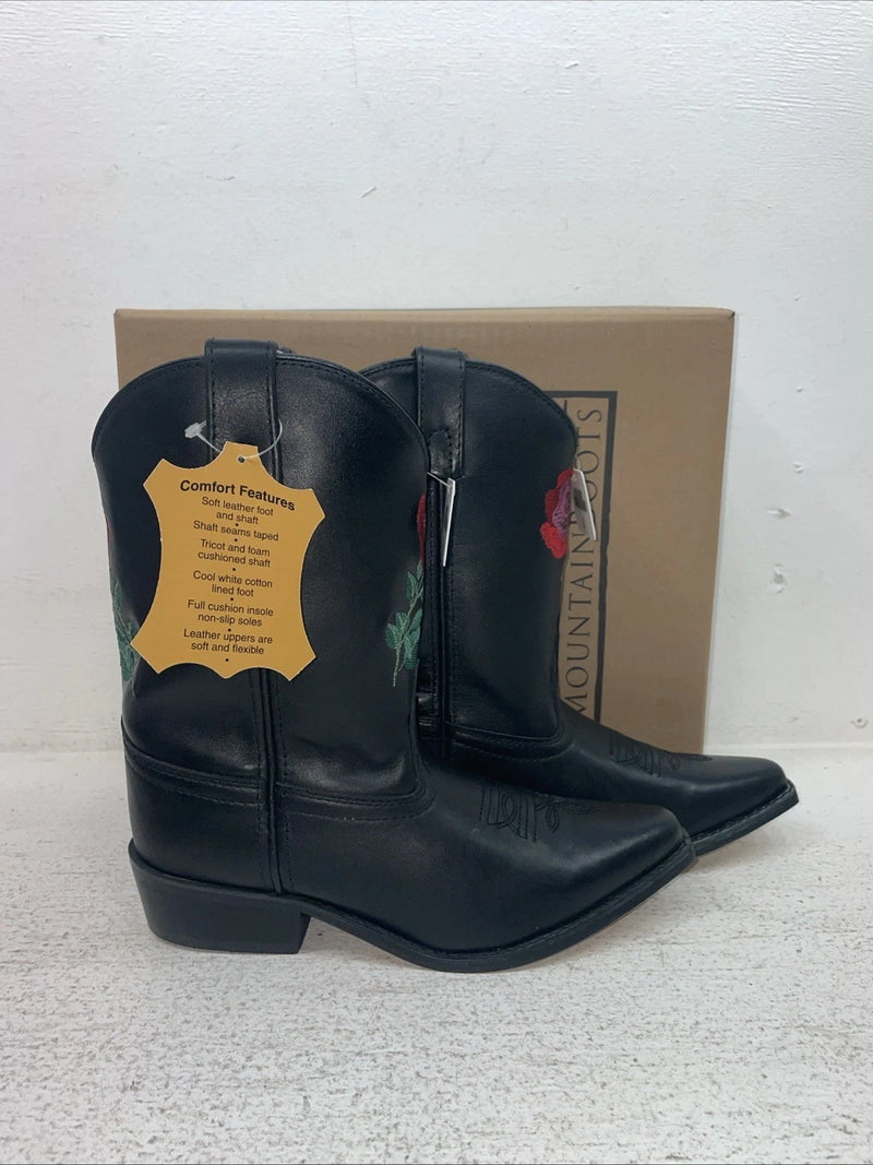 New Youth Black Smoky Mountain Cowboy Boots. 3688 C 3. 22-16