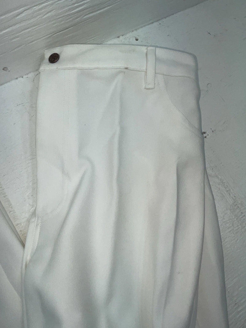 New Vintage White Dickson Jenkins Polyester Pants VV-64