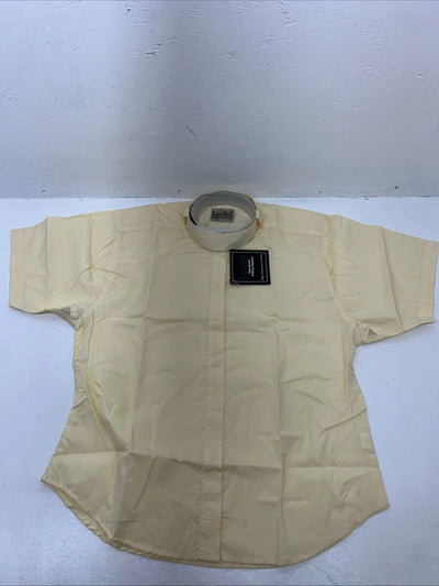 New Women’s Yellow Riders Mark Short Sleeve English Riding Shirt. 38 232710 G-28