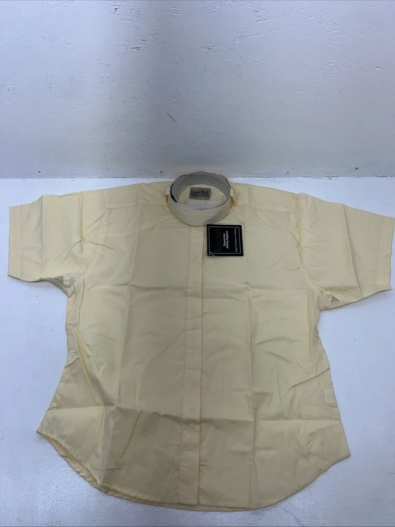 New Women’s Yellow Riders Mark Short Sleeve English Riding Shirt. 38 232710 G-28