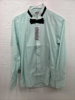 New Wayne Scott Blue Long Sleeve Button Up English Shirt Small X-85