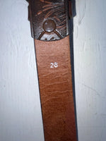 New Brown Genuine Leather Double S Tooled Fish 26” Belt #3012802 JJ-145