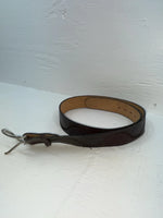 New Maroon Genuine Leather Stitched 34” Belt #6985 Z-166