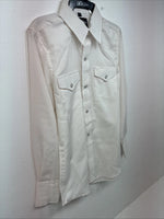 New Boys White Horse White Long Sleeve Pearl Snap Large DD-77