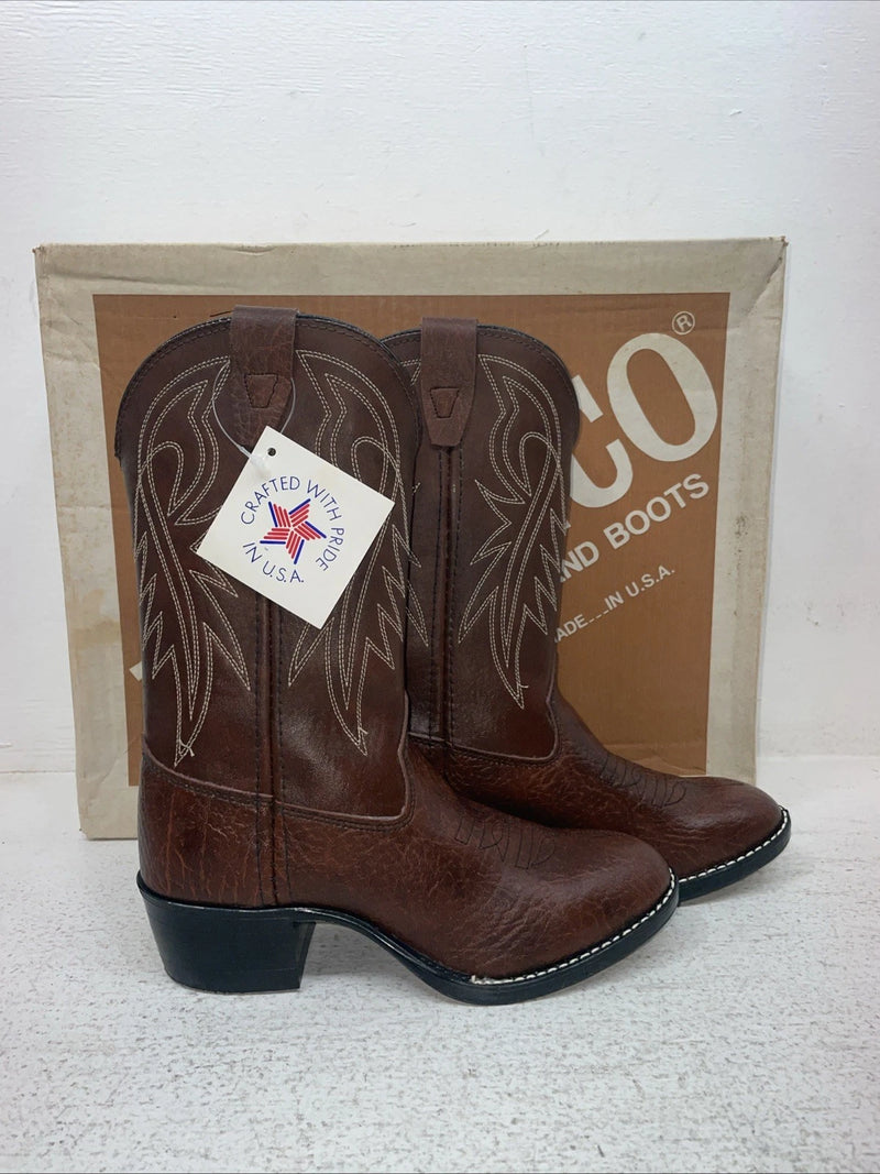 New Youth Brown Bronco Cowboy Boots. B 1894 3.5 3 1/2 D. 22-67