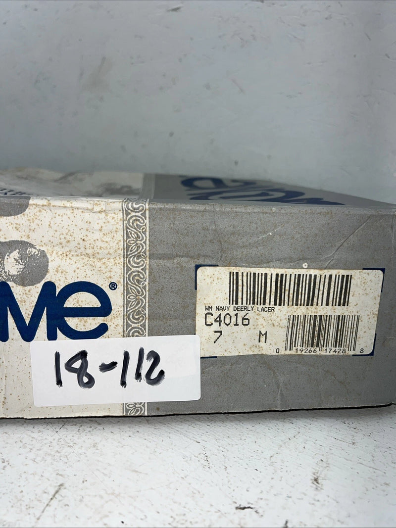 New Women’s Navy Lace Up Acme Cowboy Boots. C 4016 7 M. 18-112