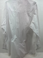 New Men’s White Horse White Long Sleeve Simple Pearl Snap 4XL J-48