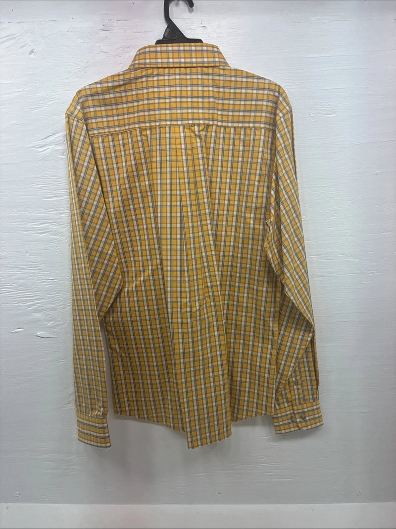 New Boys Wrangler yellow Flannel Long Sleeve Button Up 2XL F-95