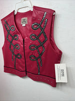New Women’s Pink 1849 Authentic Ranchwear Western Show Vest XL WW-69