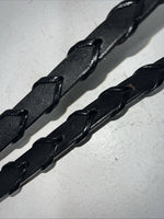 New Silver Fox Black Genuine Leather Braided 60” English Reins #20-8578-2 Y-21