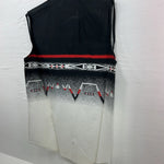 New Men’s Cumberland Outfitters Black White Red Sleeveless Button Up Small B-53