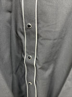 New Women’s White Horse Black Design Long Sleeve Pearl Snap Medium LL-87