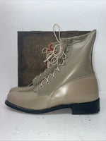 New Women’s Tan Lace Up Laredo Cowboy Boots. 4498 8.5 8 1/2 M. 16-97