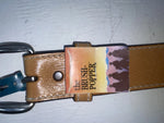 New Brown Genuine Leather Wrangler Color Stripes 34” Belt #621015 JJ-10