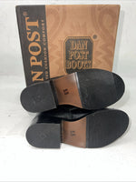 New Infants Black Ostrich Print Lace Up Dan Post Cowboy Boots. 5.5 5 1/2 D. 24-6