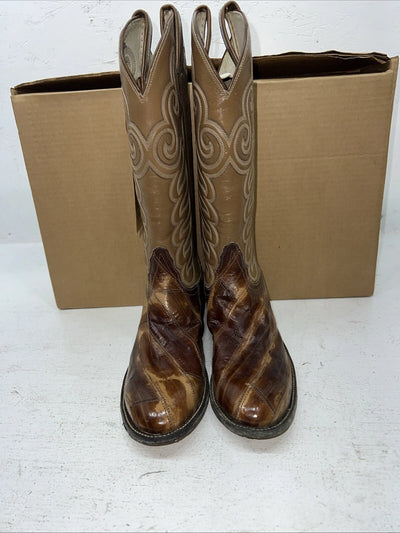 New Woman’s Brown Tony Lama Cowboy Boots. 8463 6.5 6 1/2 B. 18-50