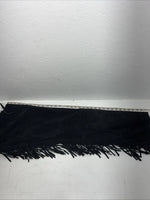 NOS Black Show Chaps With Fringe Adjustable Waist 46” I-69
