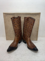 New Youth Brown Texas Brand Cowboy Boots. L 81 5 M. 2-159