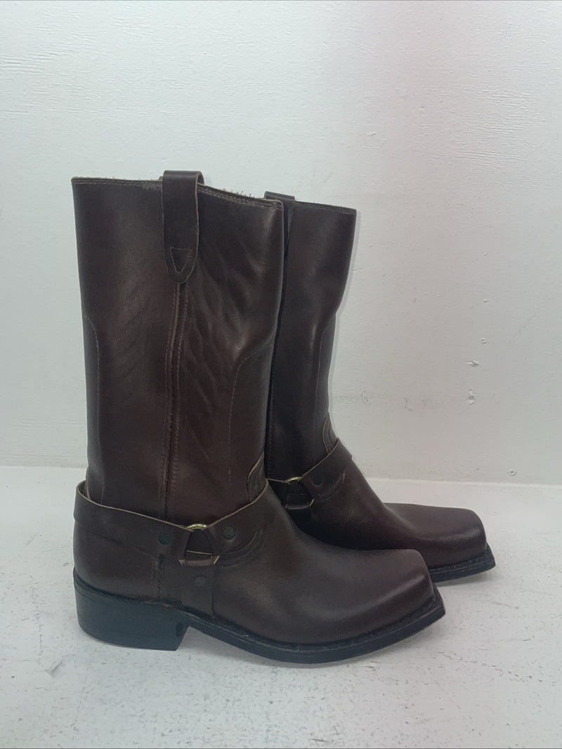 New Men’s Brown Rodeo Cowboy Boots. 38 9.5 9 1/2 D. 6-102