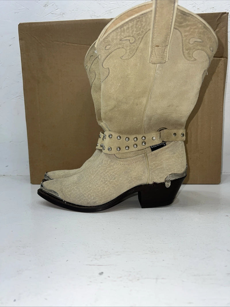 New Women’s Tan Capezio Cowboy Boots. SL459 5.5 5 1/2 M. 20-56