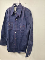 New Boys Panhandle Slim Blue Jean Long Sleeve Pearl Snap Size 12 DD-114