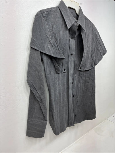 New women’s Longhorn Gray Long Sleeve Button Up Size 30 MM-74