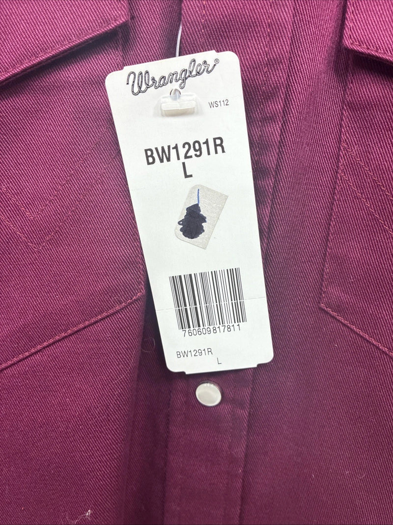 New Kids Wrangler Purple Long Sleeve Pearl Snap Large DD-32