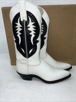 New Women’s White And Black Capezio Cowboy Boots. L777 6 M. 19-26