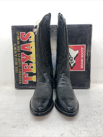 New Men’s Black Texas Brand Cowboy Boots. 6810 9.5 9 1/2 D. 4-67