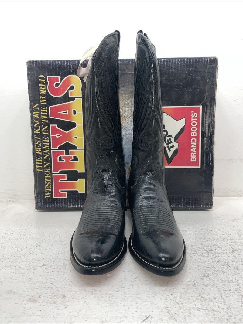 New Men’s Black Texas Brand Cowboy Boots. 6810 9.5 9 1/2 D. 4-67