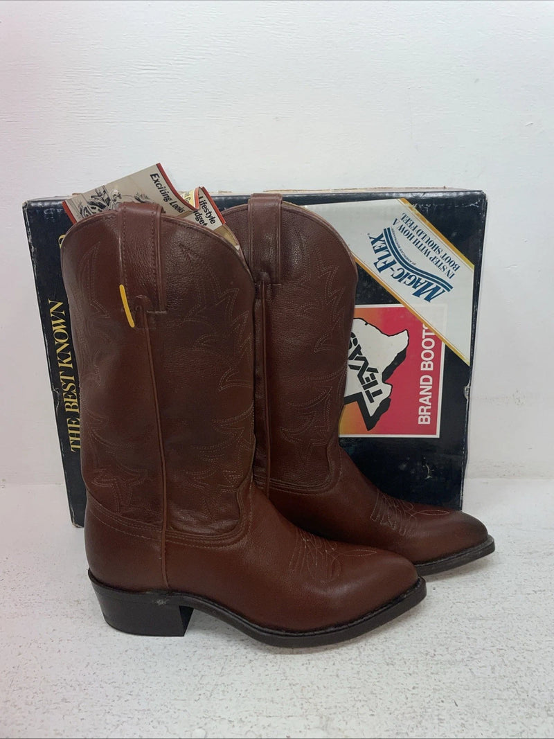New Men’s Brown Texas Brand Cowboy Boots. 7864 8 D. 1-94