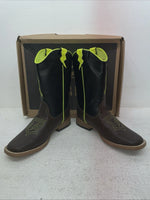 New Youth Brown DBL Barrel Cowboy Boots. 4475802 5.5 5 1/2. 2-100
