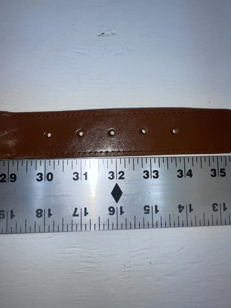New Brown Genuine Leather Braided 32” Belt #02/4709 JJ-6