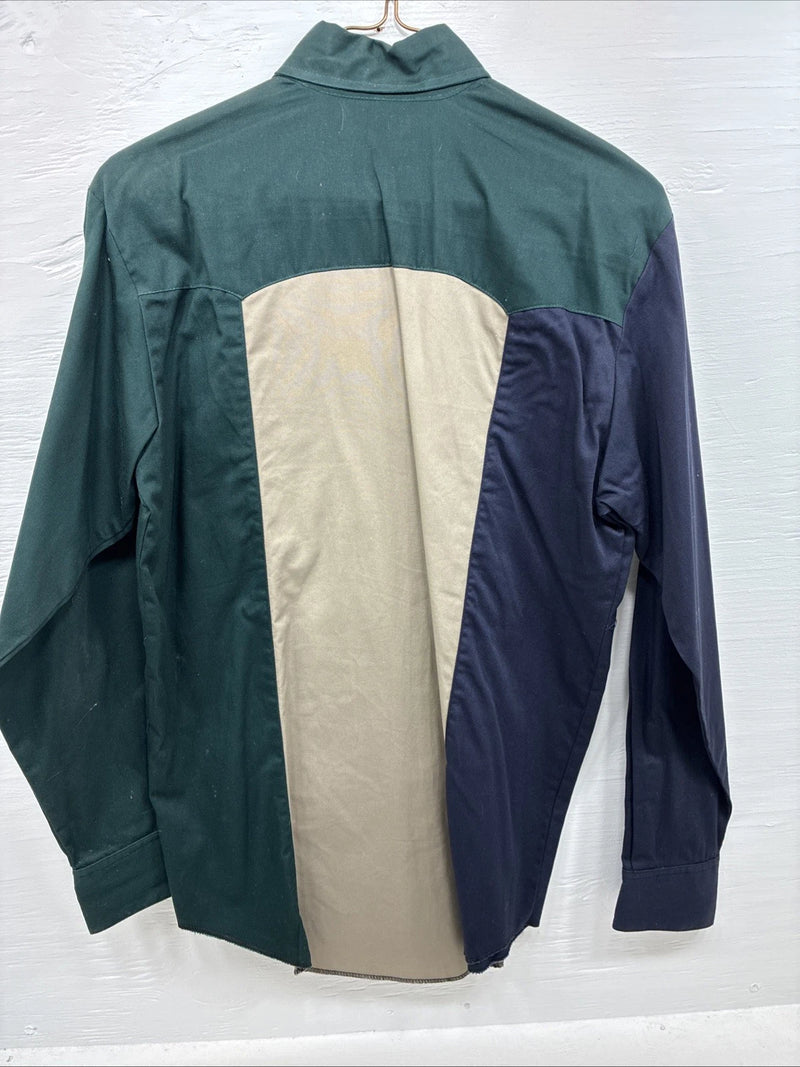 New Men’s Cowboy Thread Multiple Color Button Up Long Sleeve Shirt Medium K-22