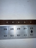 New Brown Genuine Leather Tooled 30” Belt #K4 JJ-141