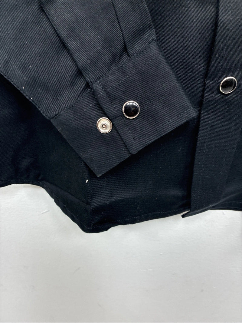 New Boys Western Express Black Long Sleeve Pearl Snap Medium DD-111