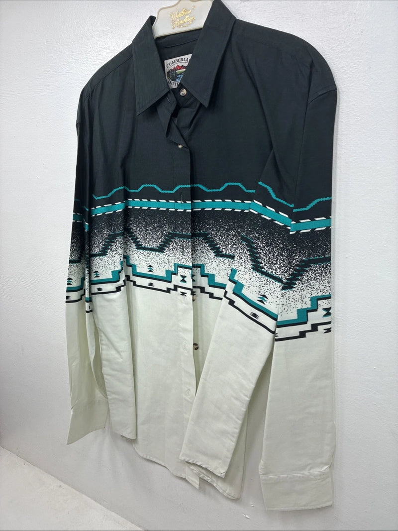 New Women’s Cumberland Designed Long Sleeve Button Up Medium MM-110